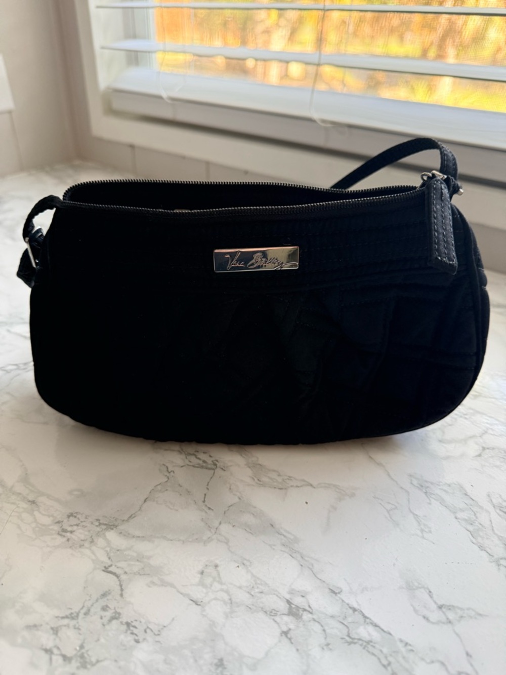 Vera Bradley Small Quilted Black Purse
